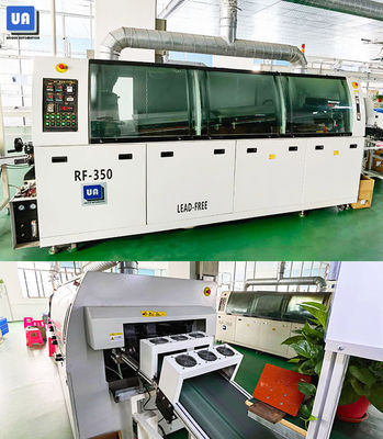 Solder Pot AC220V 410kg Wave Soldering Machine 750mm Conveyor RF-350A