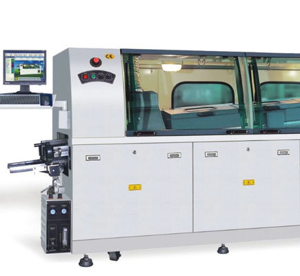 CE 3P AC220V Wave Soldering Equipment 450mm Conveyor Step Motor Control