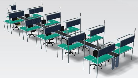 300mm 400mm Width Flat Belt Conveyor Aluminium Profile Frame For LED Products