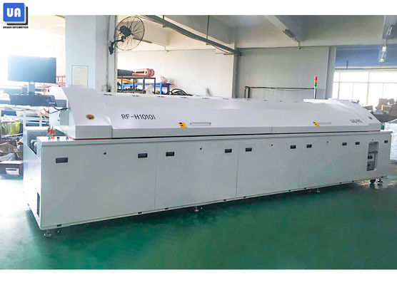 PC PLC Control 10 Zones SMT Reflow Oven Lead Free PCB Assembly Line